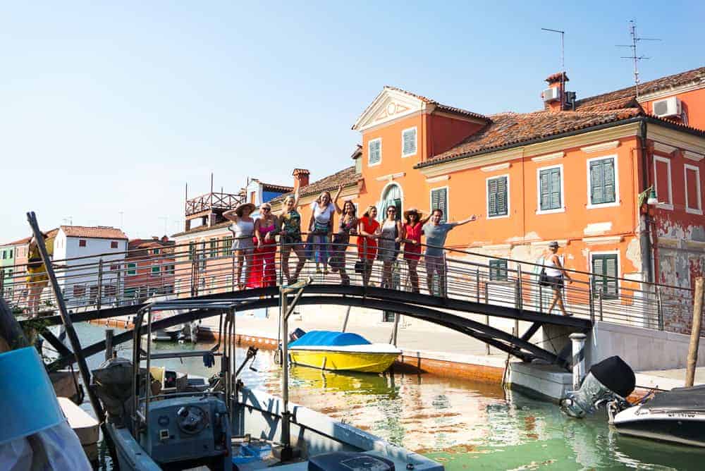 EMILY'S HEN PARTY IN BURANO, VENICE - Burano Italy Travel Guide Hen Party Bachelorette Emily Bespoke Bride