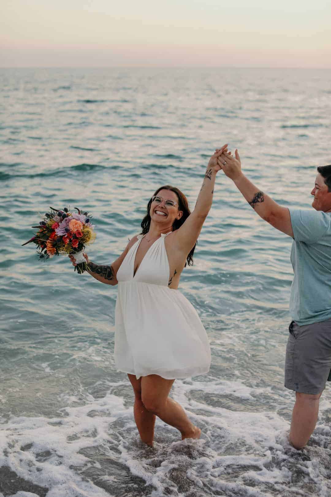 SURPRISE SAME SEX BEACH PROPOSAL Bespoke-Bride Wedding Blog image pic pic