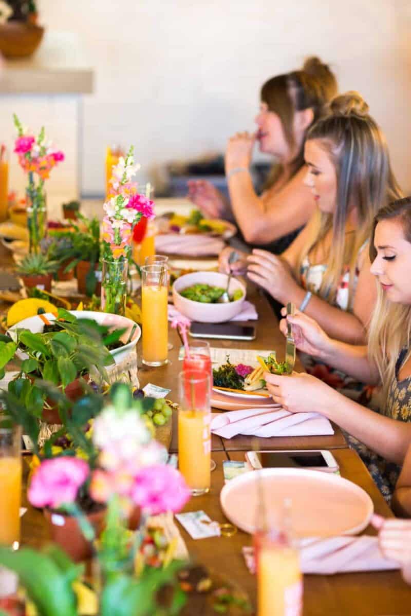 EMILY'S PALM SPRINGS THEMED HEN PARTY - Palm Springs Themed Bachelorette Party Hen Dinner Cocktails Tropical Mexican Bridal Shower Emily