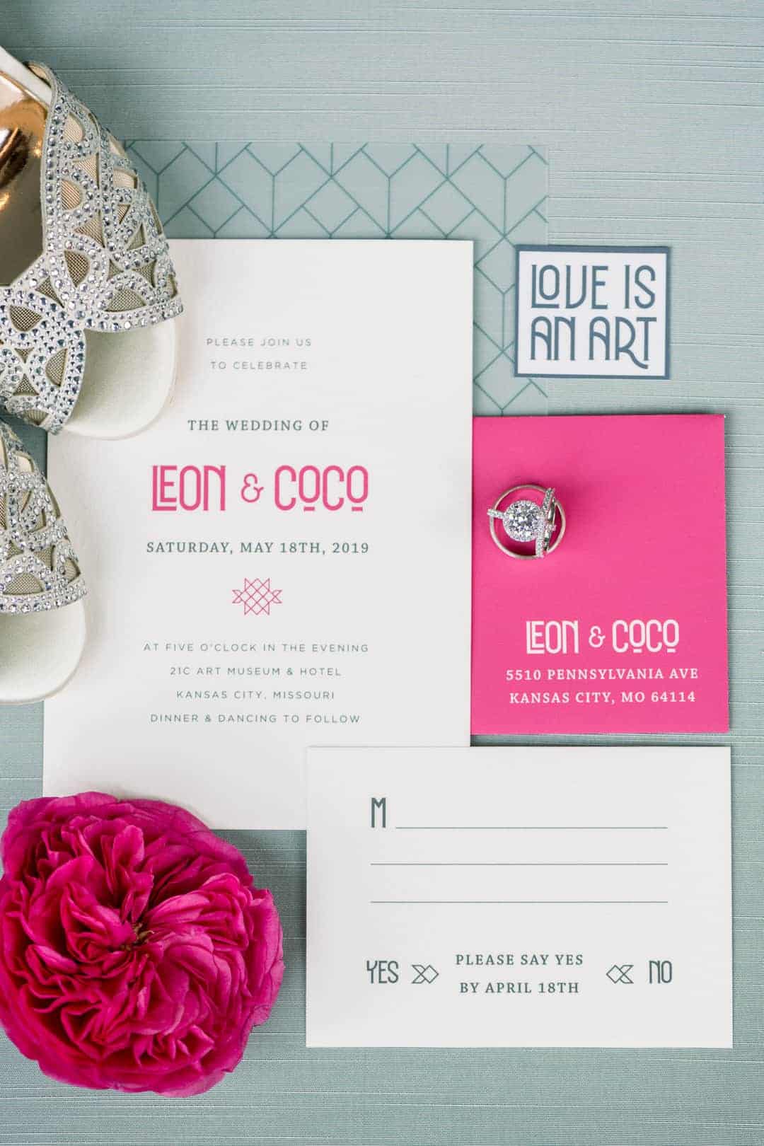 geometric wedding invitations