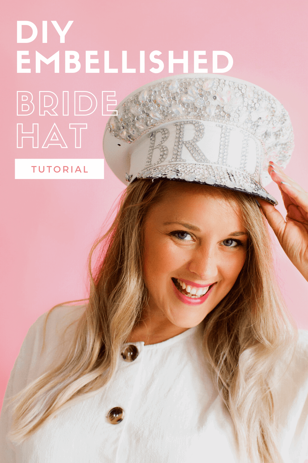 DIY EMBELLISHED BRIDE CAPTAIN HAT