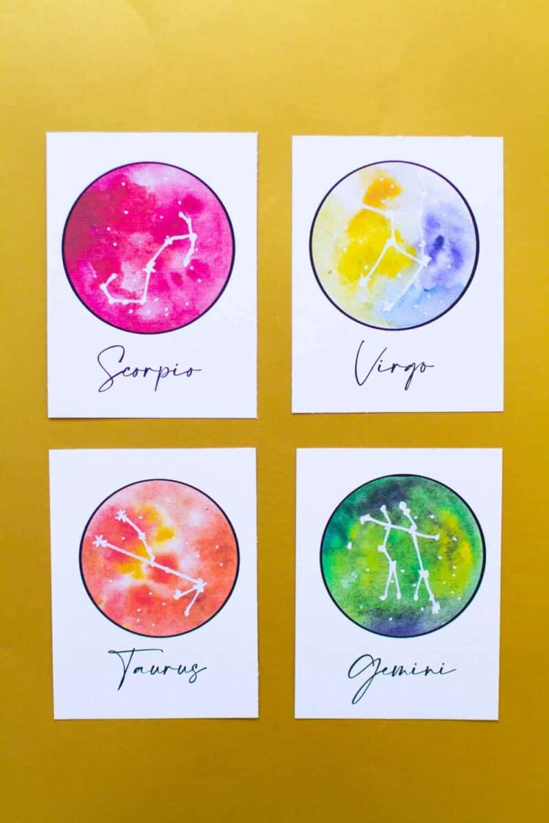 FREE PRINTABLE ASTROLOGY THEMED STAR SIGN ZODIAC TABLE NAMES BespokeBride Wedding Blog