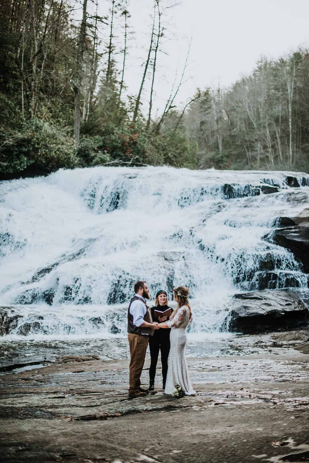 AN INTIMATE ELOPEMENT AT SKINNY DIP FALLS - Garrett Matthews Cappy Phalen Photography Northcarolina Triplefalls Beckytrevor Big