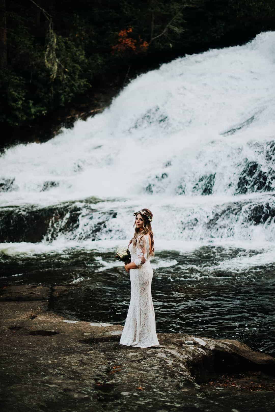 AN INTIMATE ELOPEMENT AT SKINNY DIP FALLS - Garrett Matthews Cappy Phalen Photography Northcarolina Triplefalls Beckytrevor Big