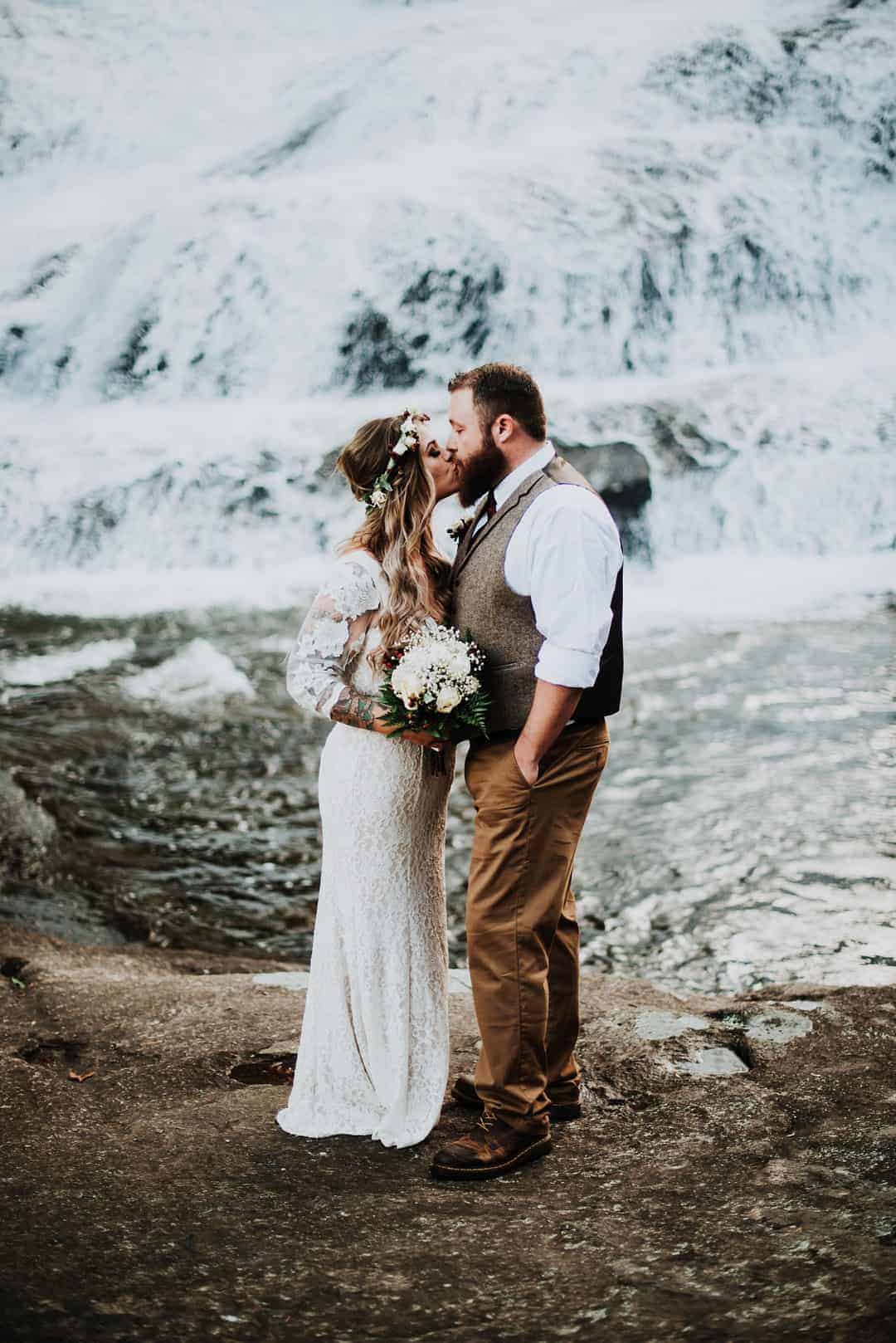 AN INTIMATE ELOPEMENT AT SKINNY DIP FALLS - Garrett Matthews Cappy Phalen Photography Northcarolina Triplefalls Beckytrevor Big