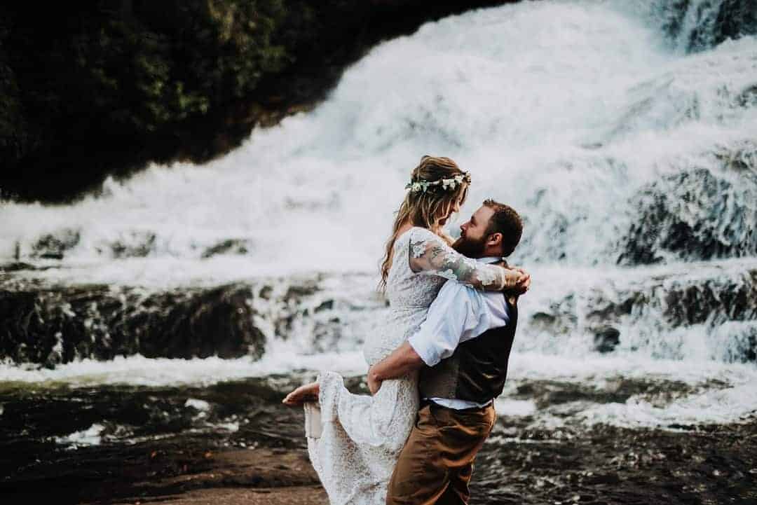 AN INTIMATE ELOPEMENT AT SKINNY DIP FALLS - Garrett Matthews Cappy Phalen Photography Northcarolina Triplefalls Beckytrevor Big