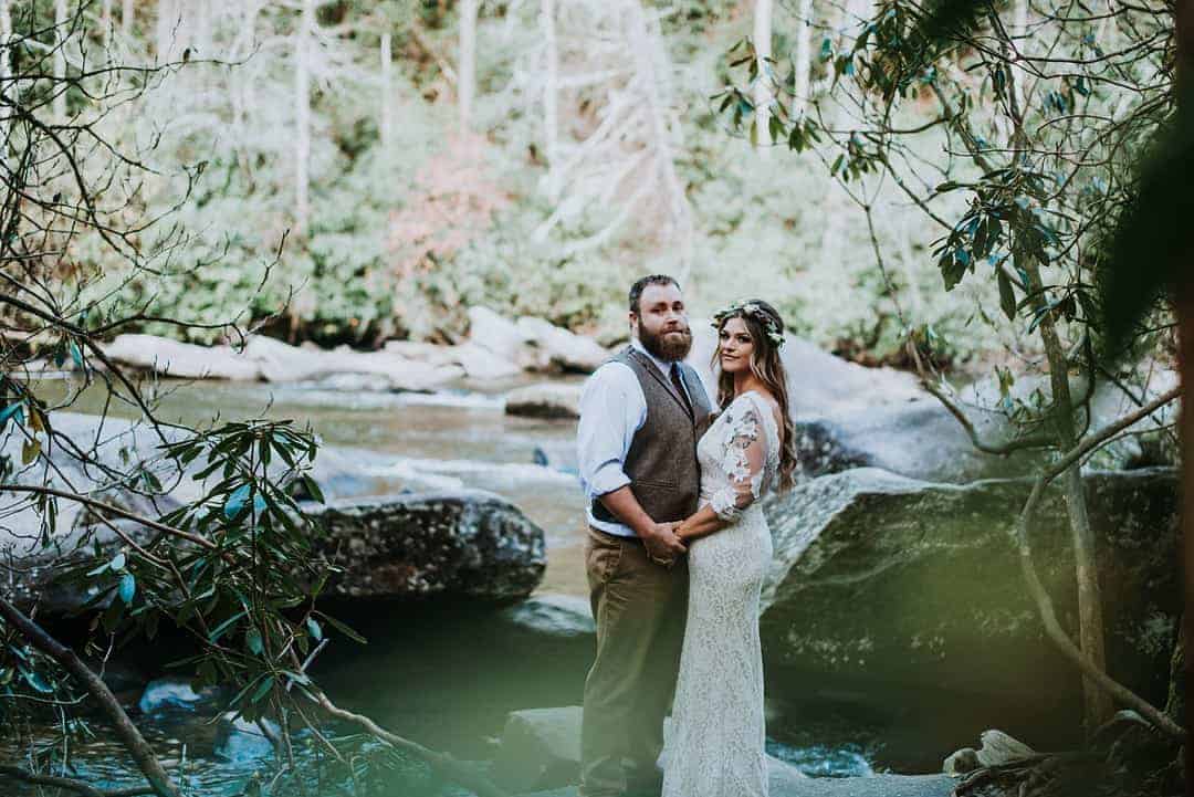 AN INTIMATE ELOPEMENT AT SKINNY DIP FALLS - Garrett Matthews Cappy Phalen Photography Northcarolina Triplefalls Beckytrevor Big