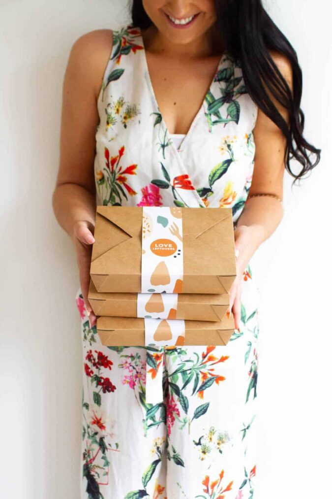 Thanksgiving Leftover Box Printable Modern Abstract Fall Friendsgiving Leftovers-1