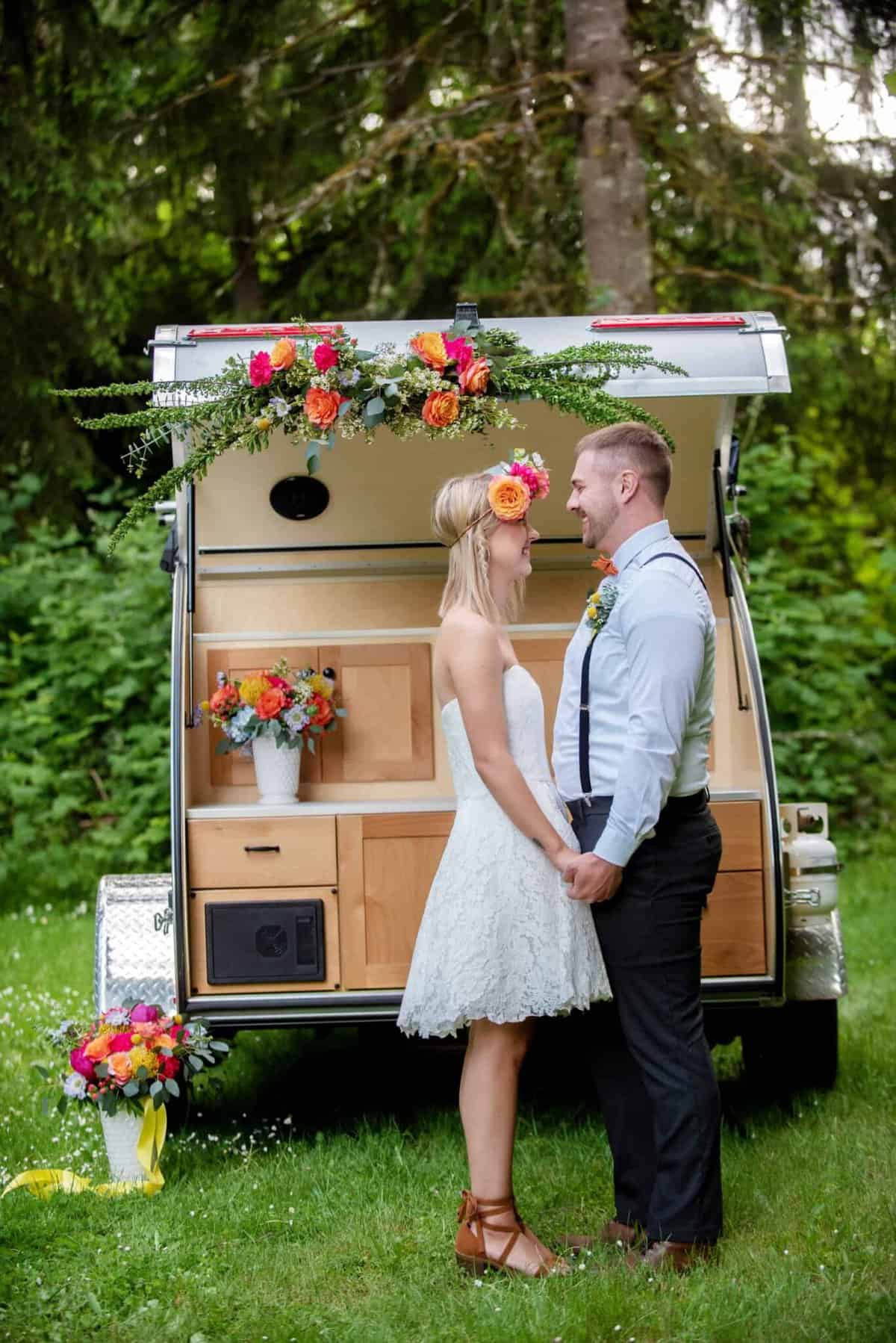 TEARDROP CAMPER ELOPEMENT BespokeBride Wedding Blog