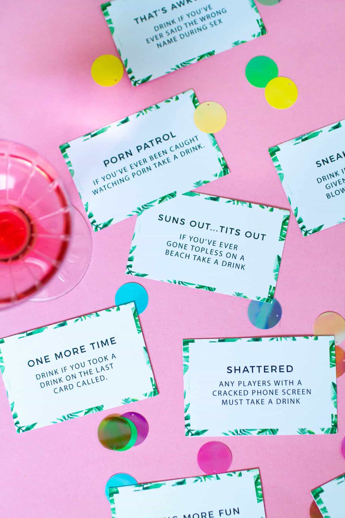 Drinking Game for Adults Printable Drink If Party Game Great 