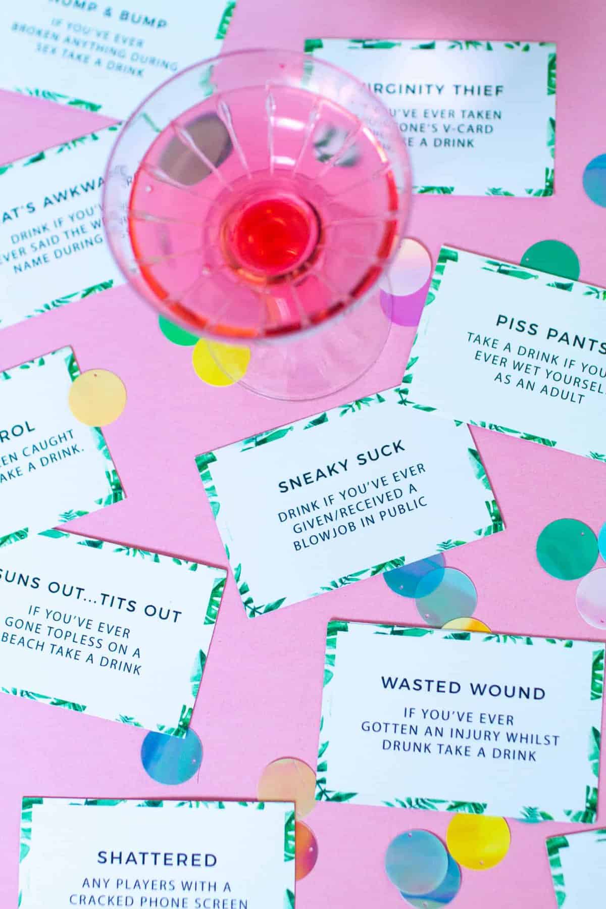 BACHELORETTE PARTY DRINKING GAME / HEN / PARTY GAMES DRINK IF PACK –  Bespoke Bride