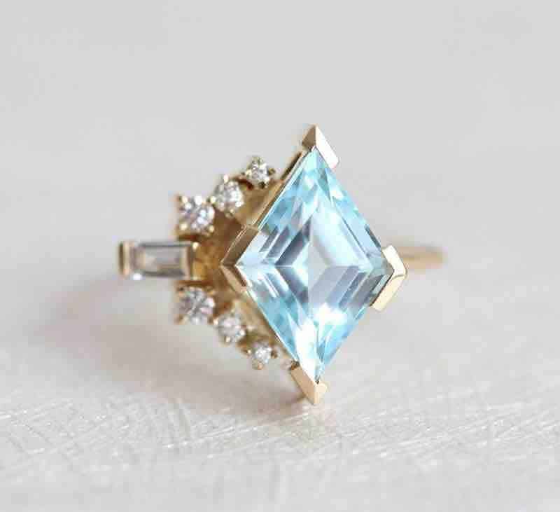 Aquamarine Engagement Ring