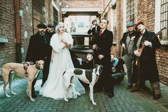 Peaky blinders wedding pics