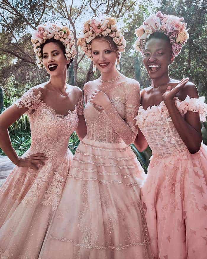 10 Most Unique Wedding Trends pink-dresses-esposacouture
