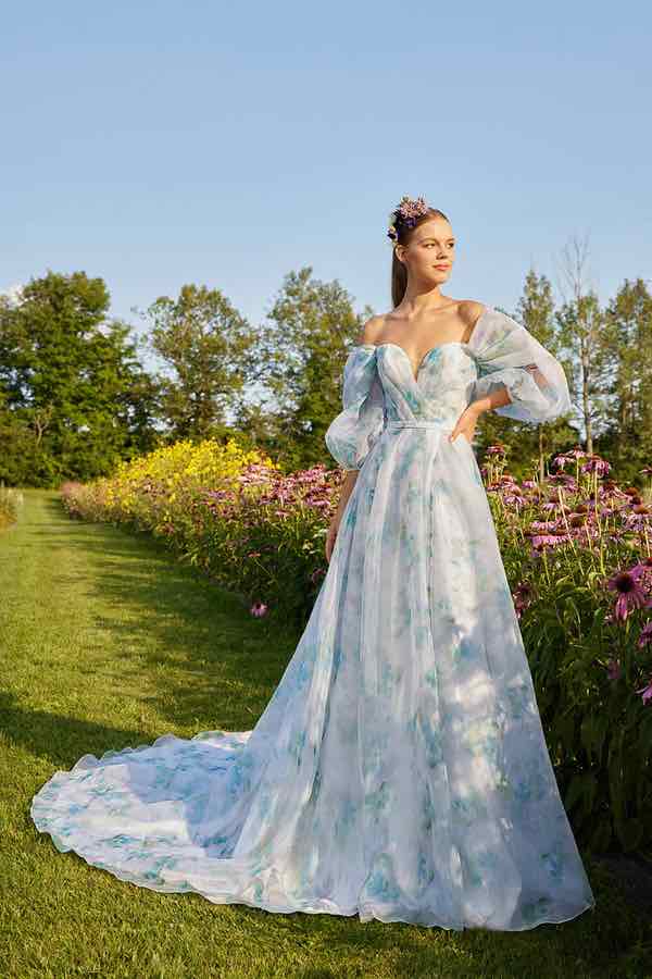 robe de mariée bleue
