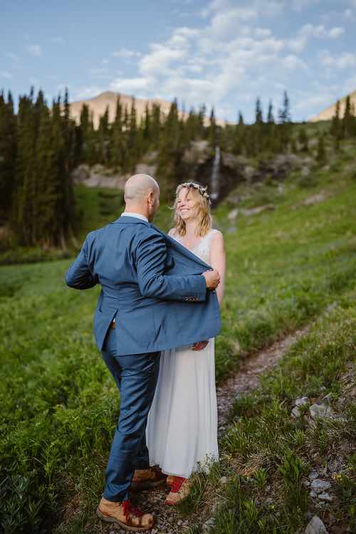 Mountain Top Elopement with Cocktails Friends