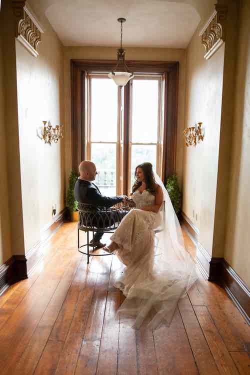 Wedding shoot at The Historic Renwick Mansion in Davenport, Iowa