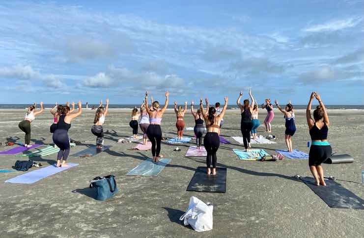 yoga party for bridal party