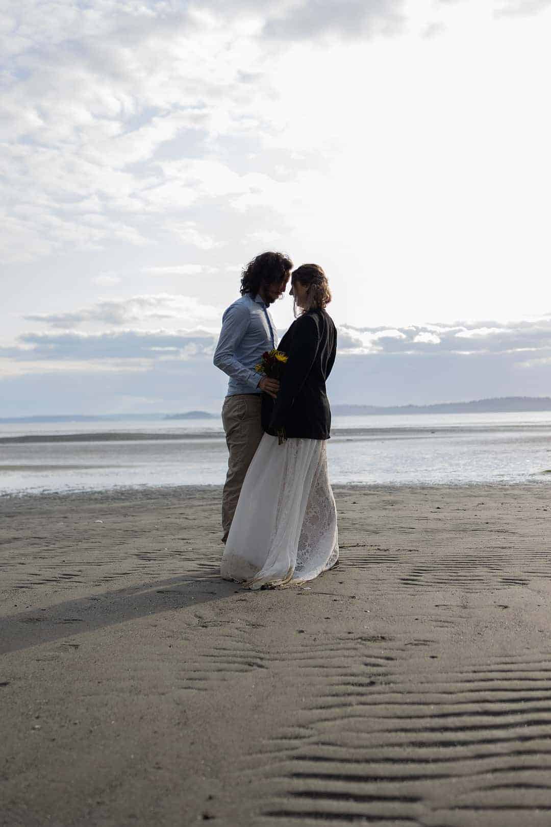 Beach Elopement photoshoot in seattle picture