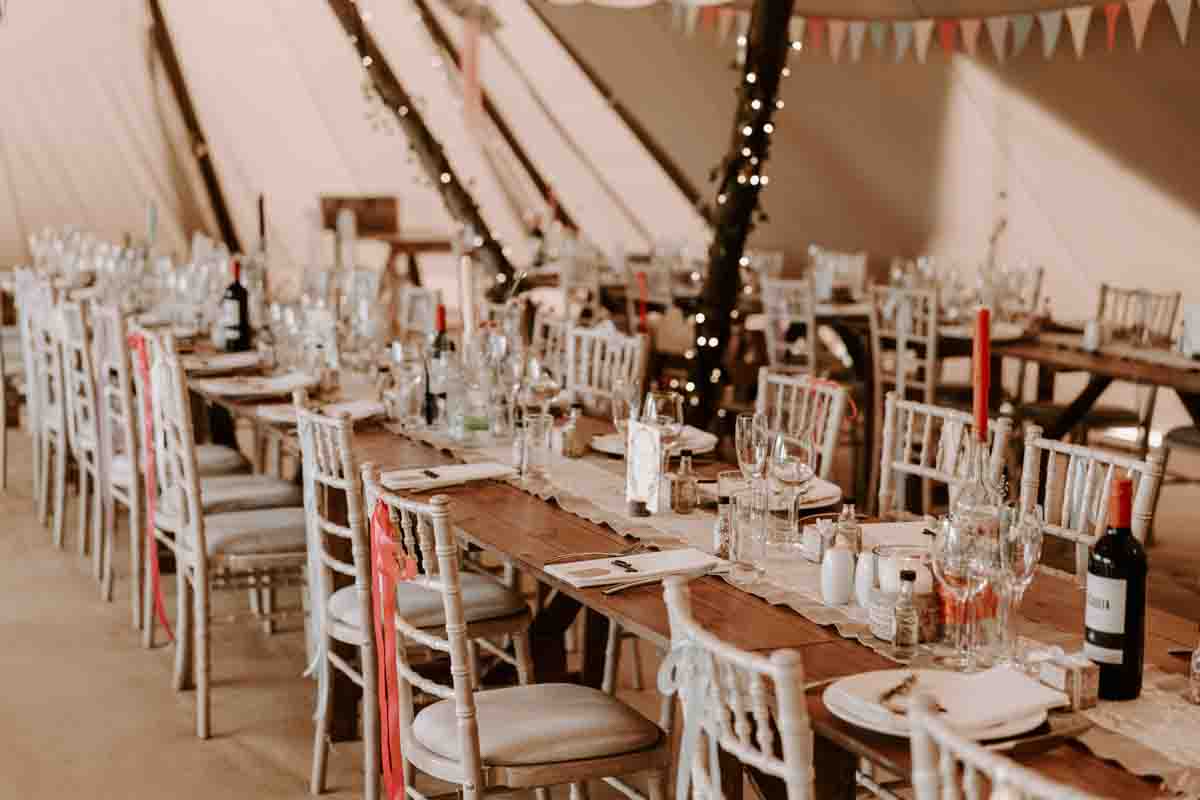 Festival Themed Wedding at East Mersea Hall in Essex UK