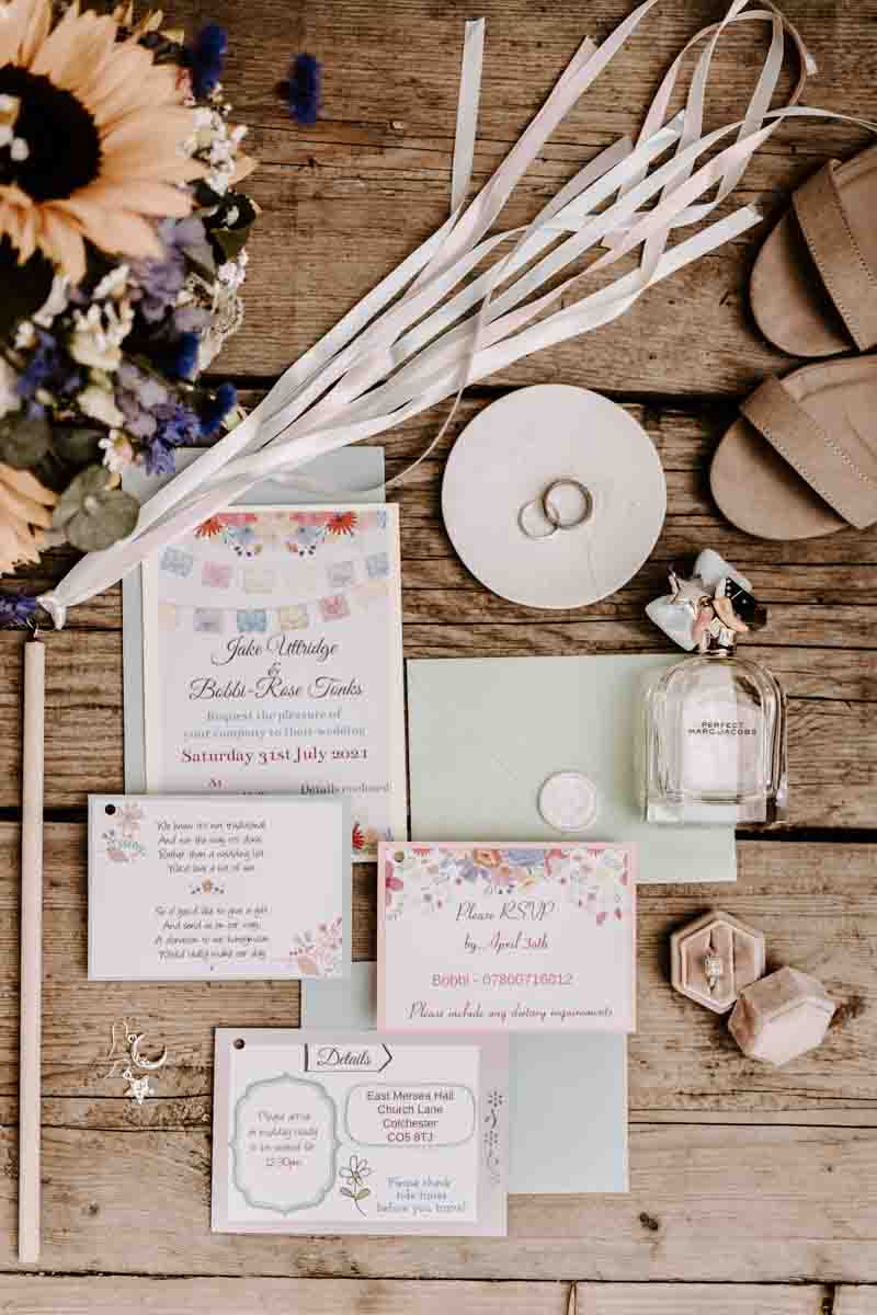 Festival Themed Wedding at East Mersea Hall in Essex photo
