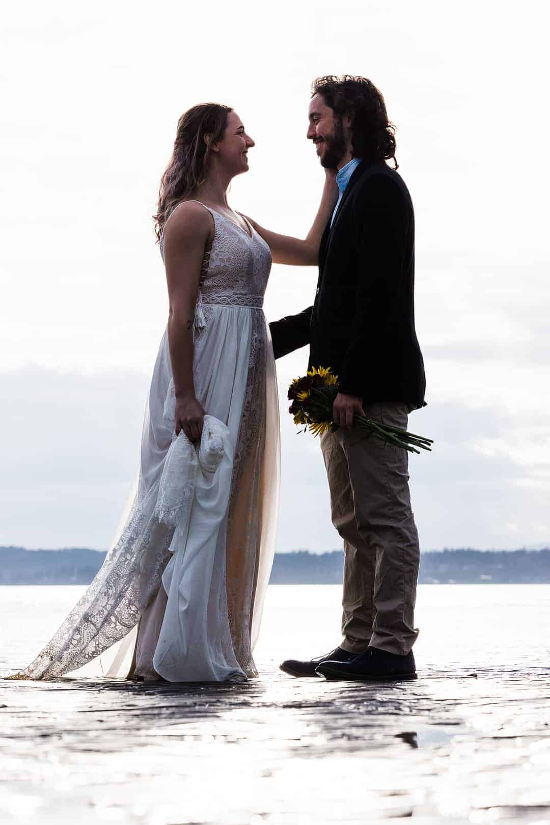 styled Beach Elopement in seattle