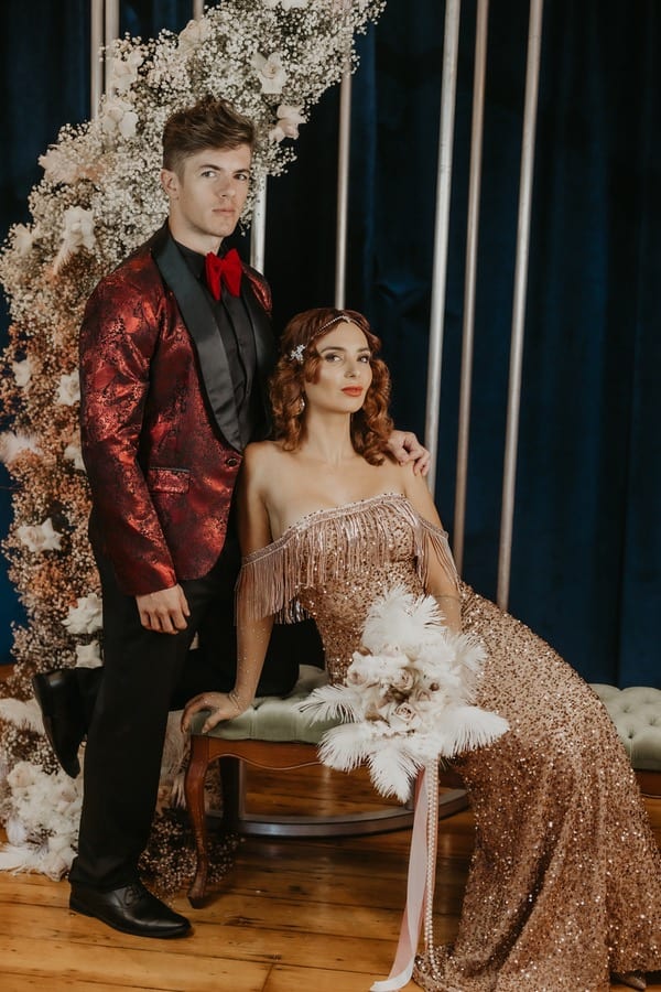 styled wedding shoot burlesque photos