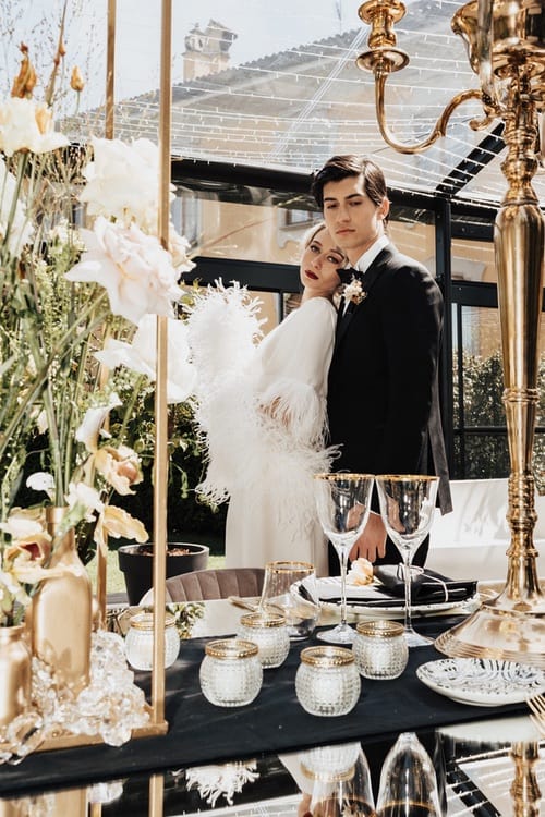 30s-Style Wedding shoot at Villa Frua near Lake Maggiore in Italy