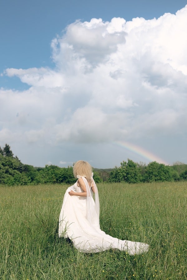 Rainbow bridal shoot in Sorella Farms in VA