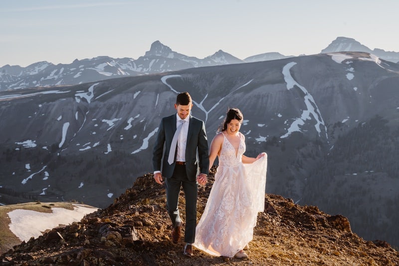 wedding Adventure photo shoot on The Majestic San Juan Mountains
