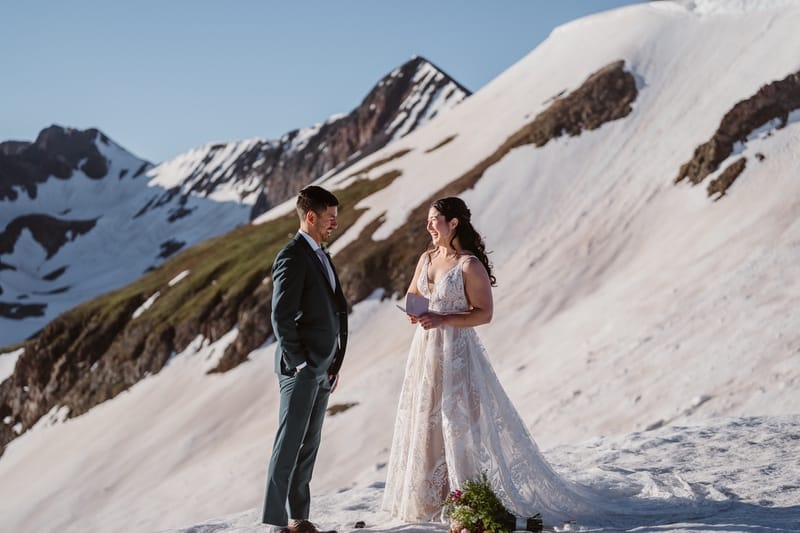 wedding Adventure shoot on The Majestic San Juan Mountains