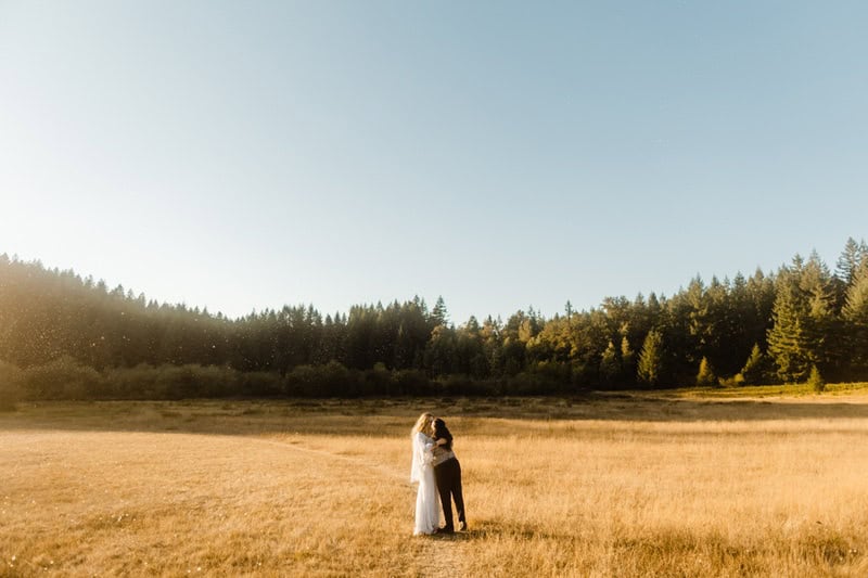 LGBTQ Wedding photo shoot at Silver Falls State Park in Oregon