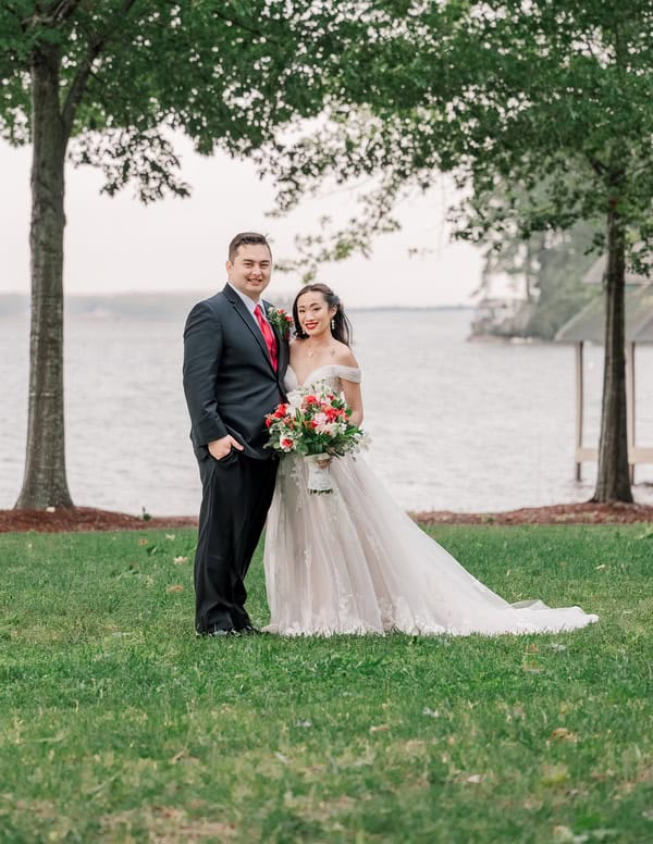 wedding shoot on Lake Gaston in NC