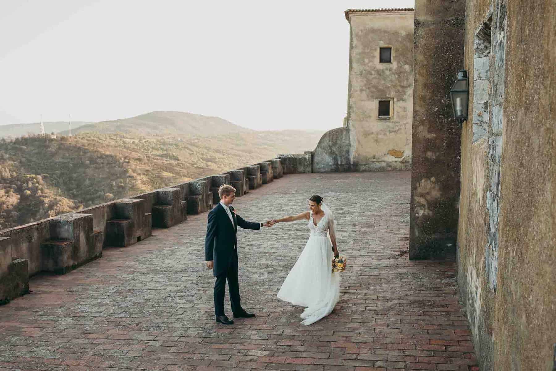 wedding photos at Pousada do Castelo de Palmela in Portugal
