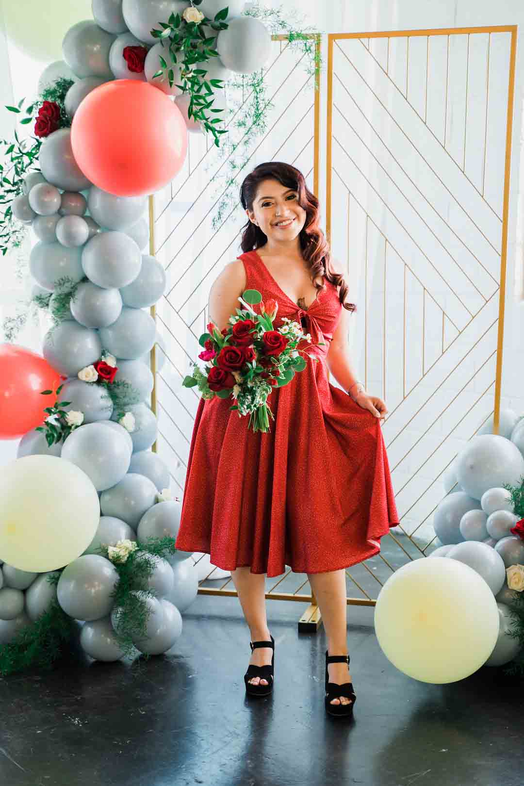 50s inspired wedding shoot