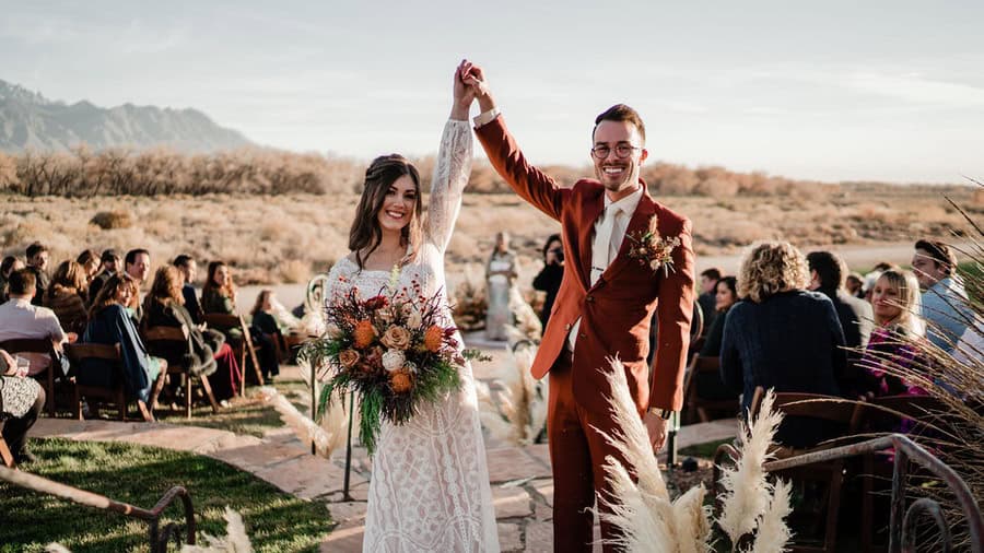boho fall wedding in New Mexico