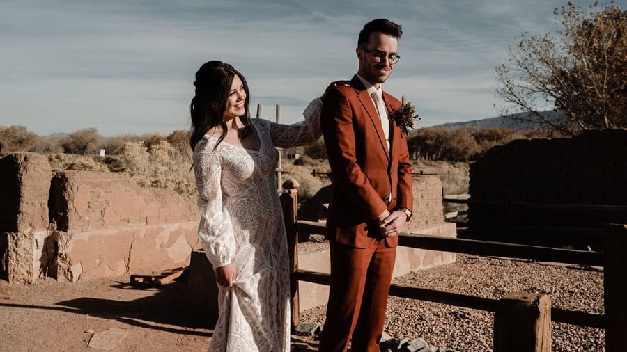 boho southwestern fusion fall wedding photo shoot in New Mexico