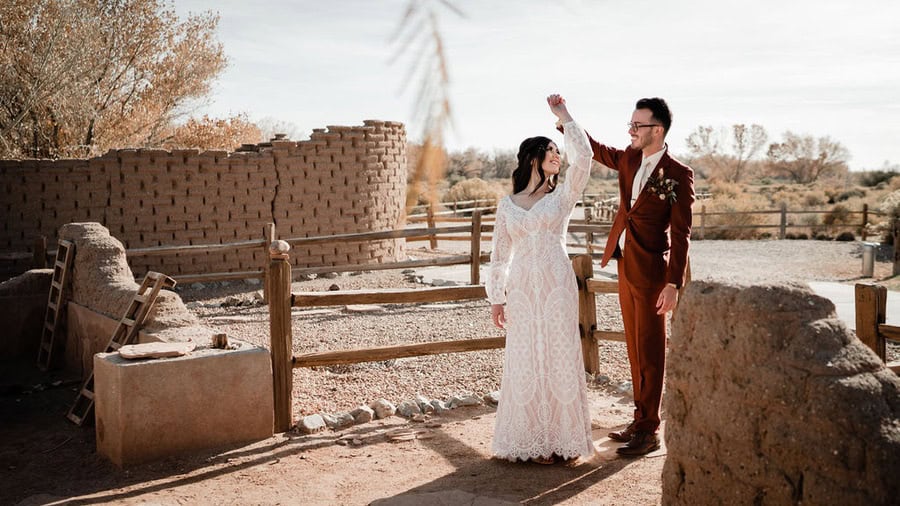 fall wedding photo shoot at Tamaya resort in New Mexico