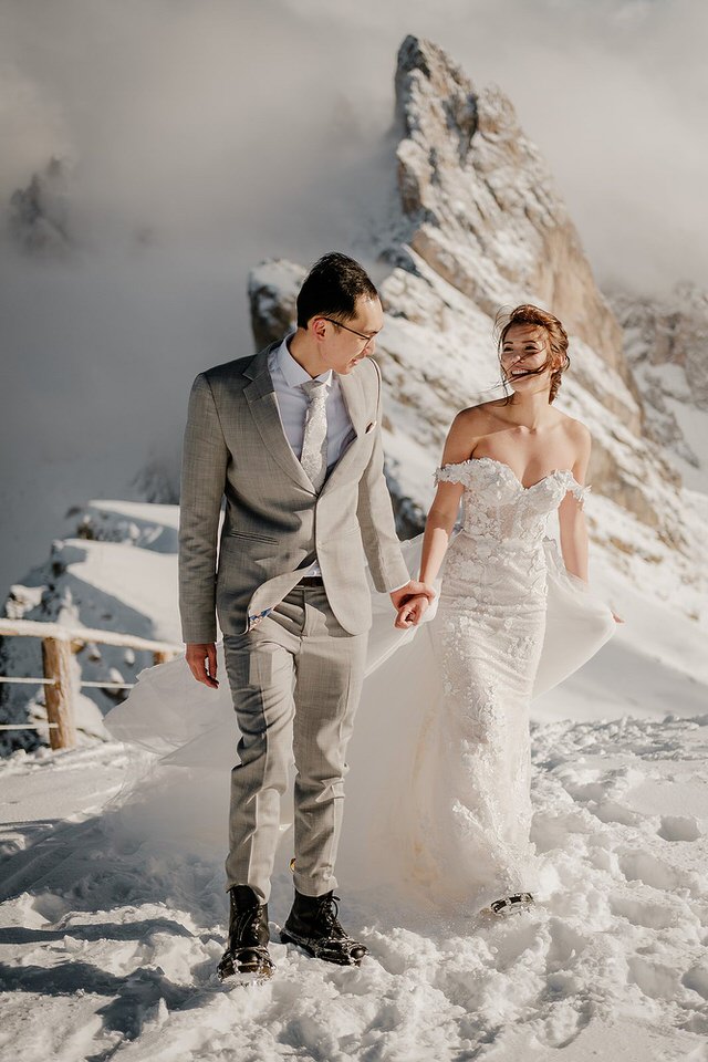 winter Honeymoon in Dolomites