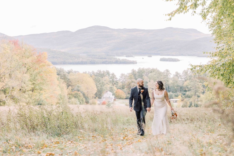 fall elopement photo shoot in the Adirondack mountains near Lake George