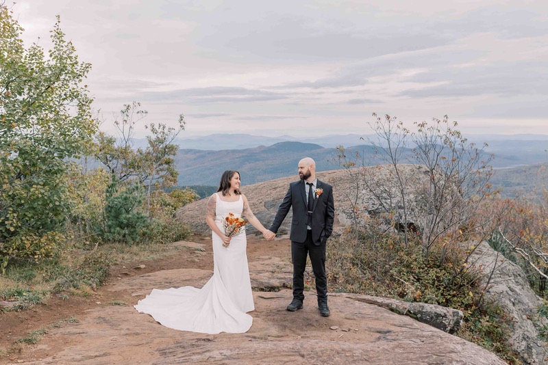 fall elopement in Adirondack mountains near Lake George