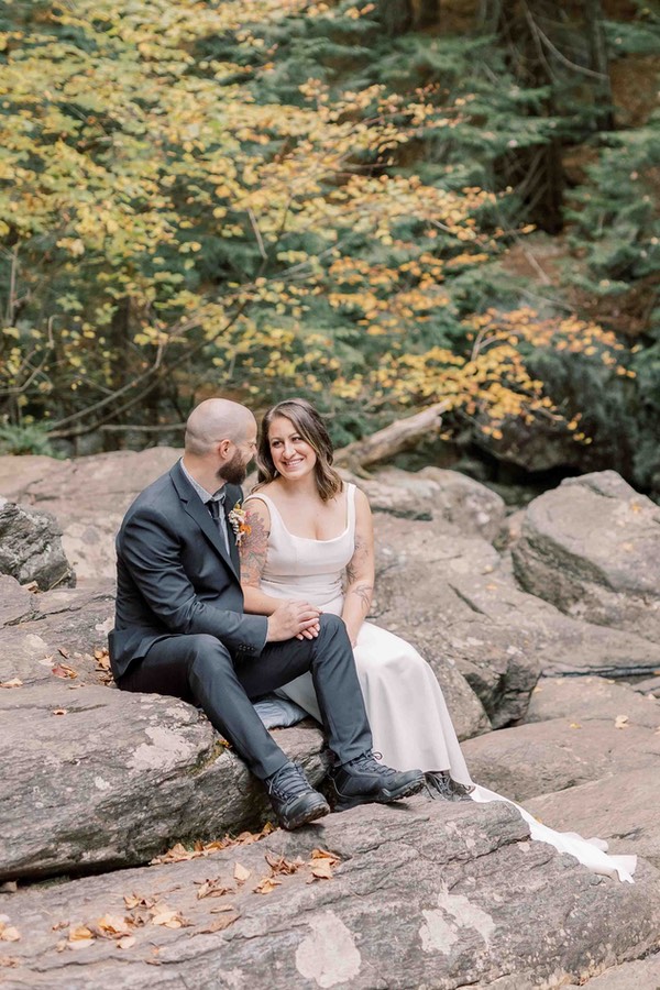 fall elopement in the Adirondack mountains