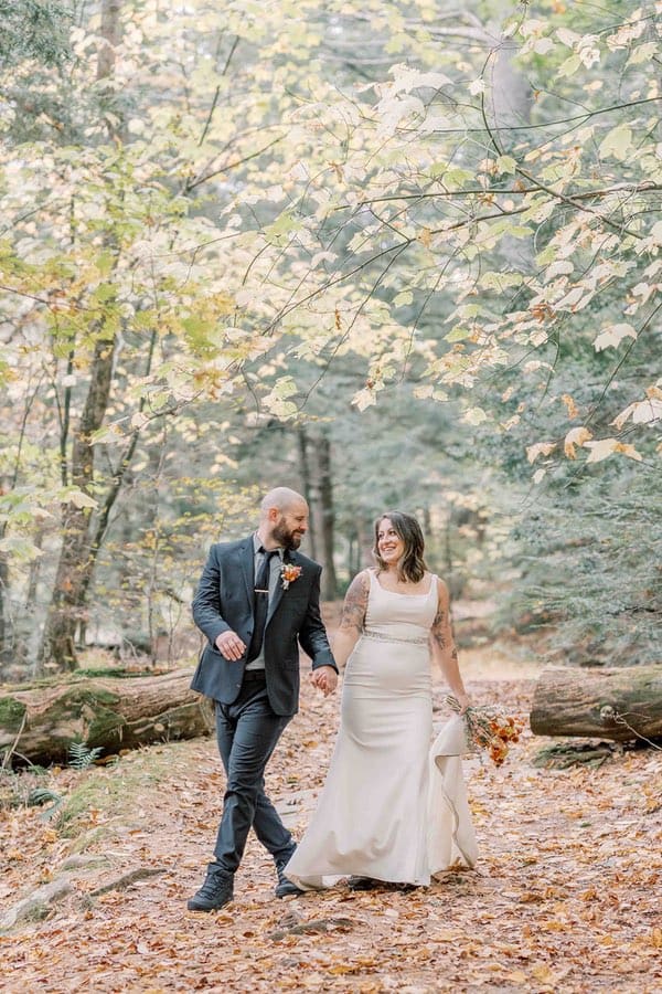 fall elopement shoot near Lake George