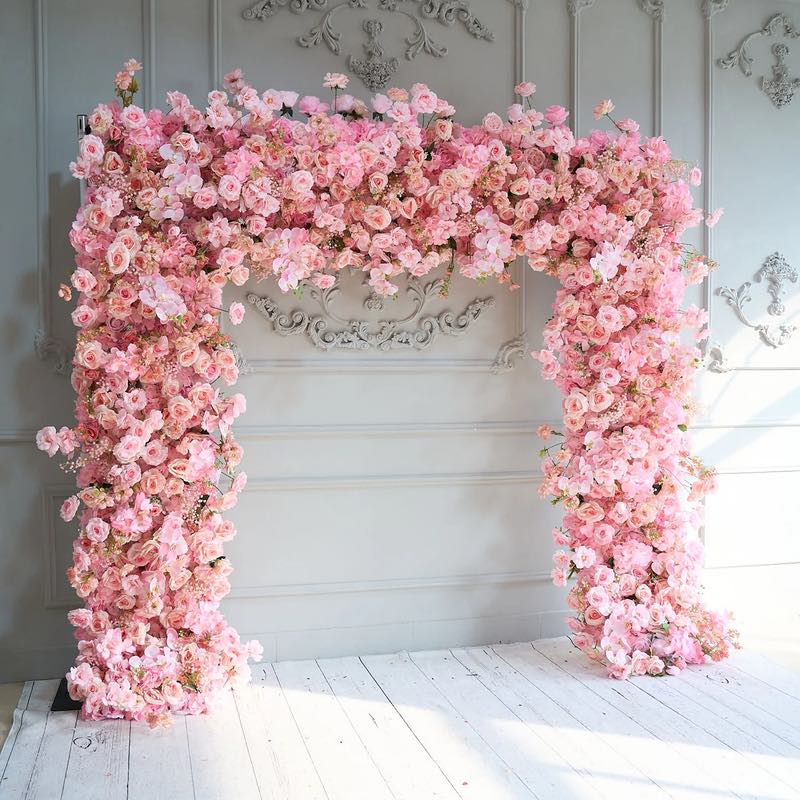 Adding Flower Wall to Wedding