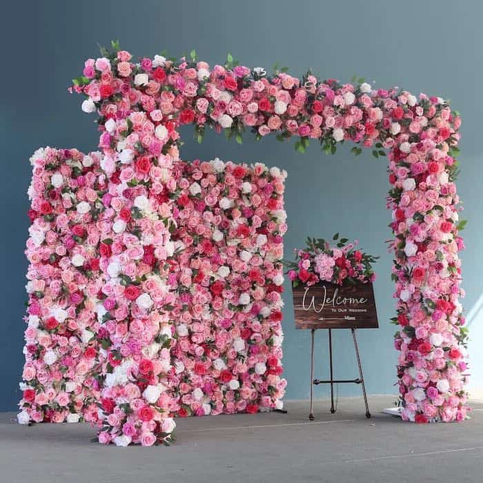 Adding Flower Walls to Wedding