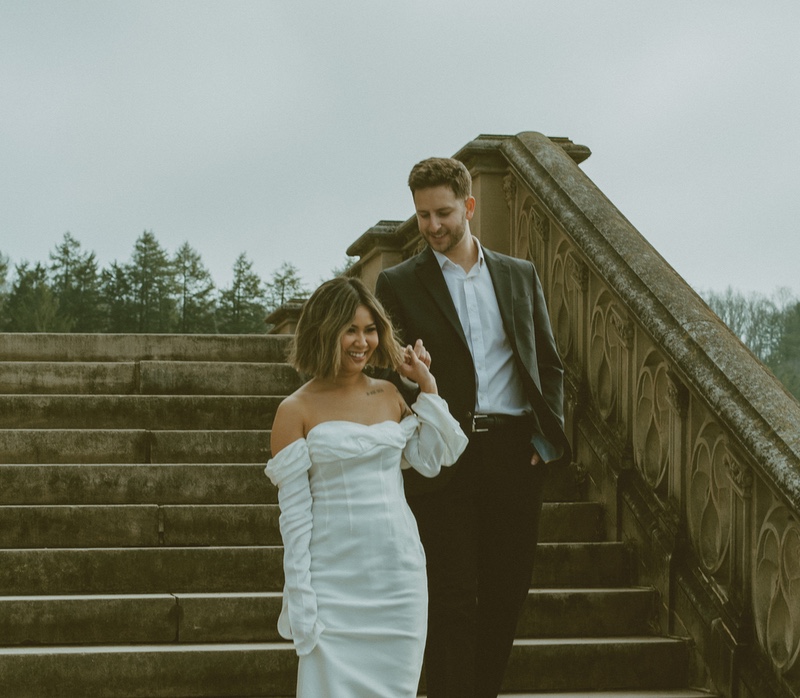 romantic simple wedding photo shoot at The Biltmore in Asheville North Carolina