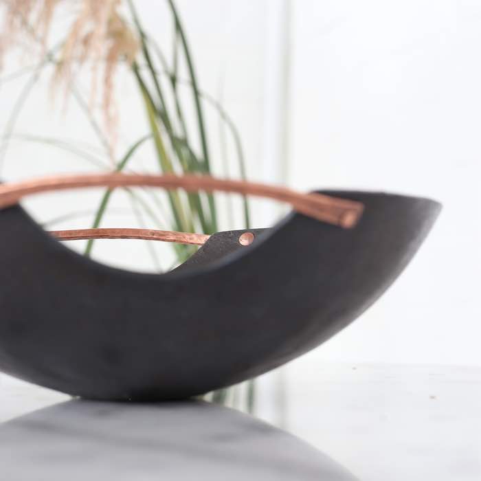Large Copper Handle Bowl