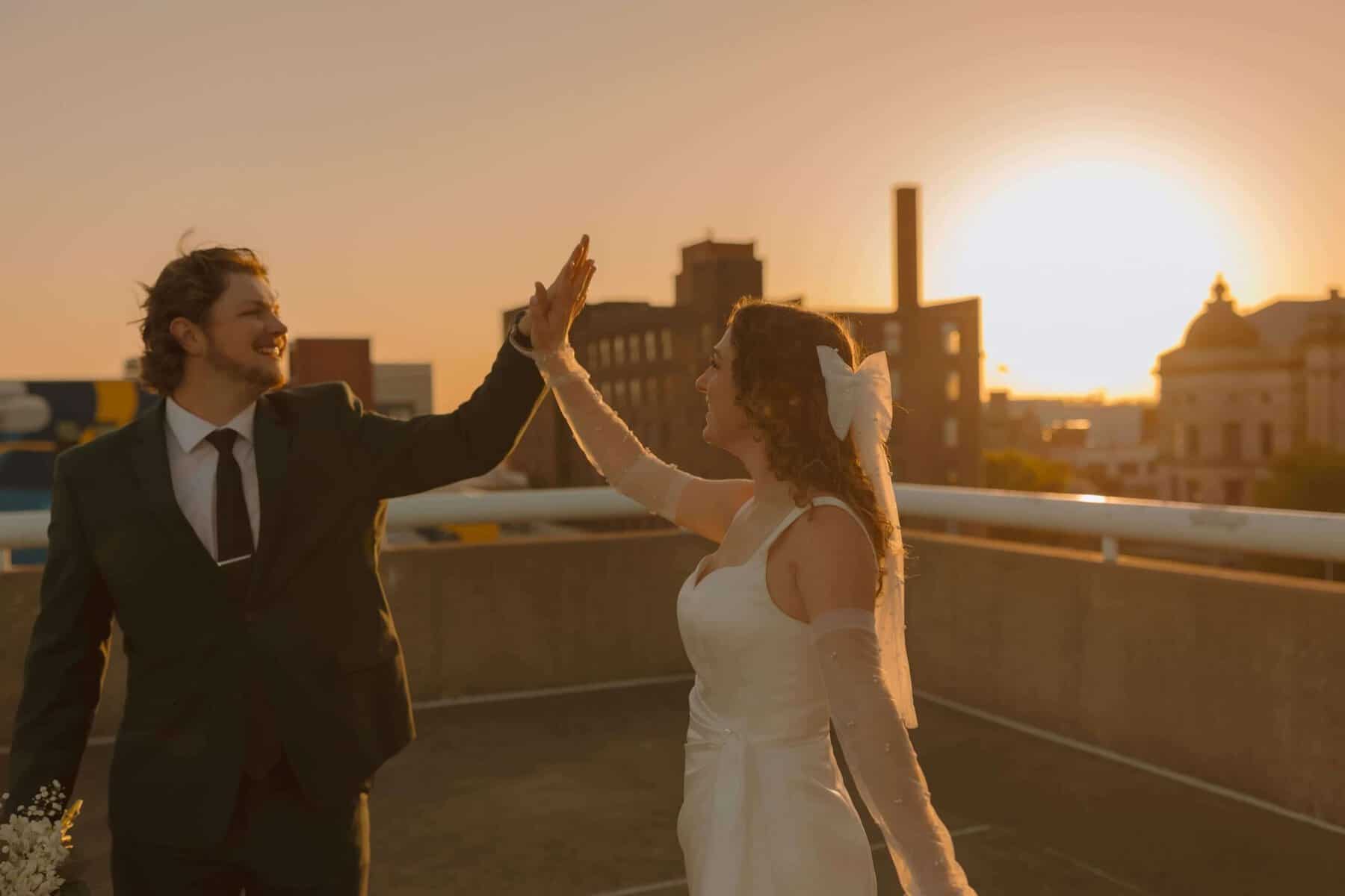 Modern wedding styled shoot.