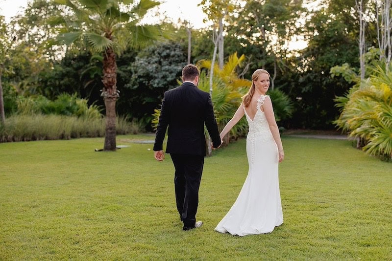 wedding photo shoot at Andaz Mayakoba Resort Riviera Maya.