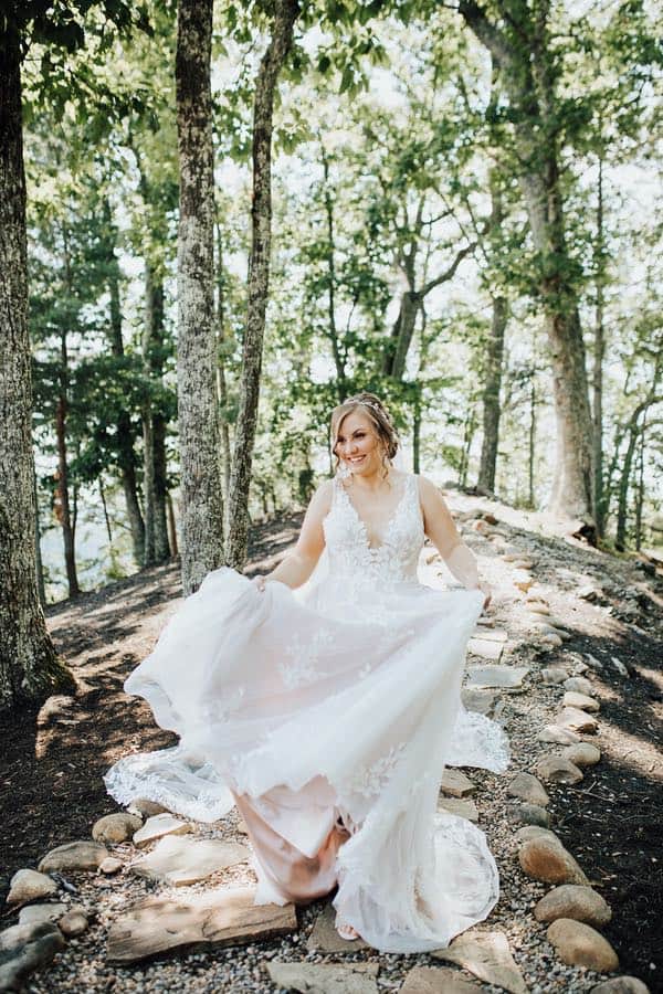 destination mountain wedding photo shoot in the smokey mountains overlooking tennessee hills